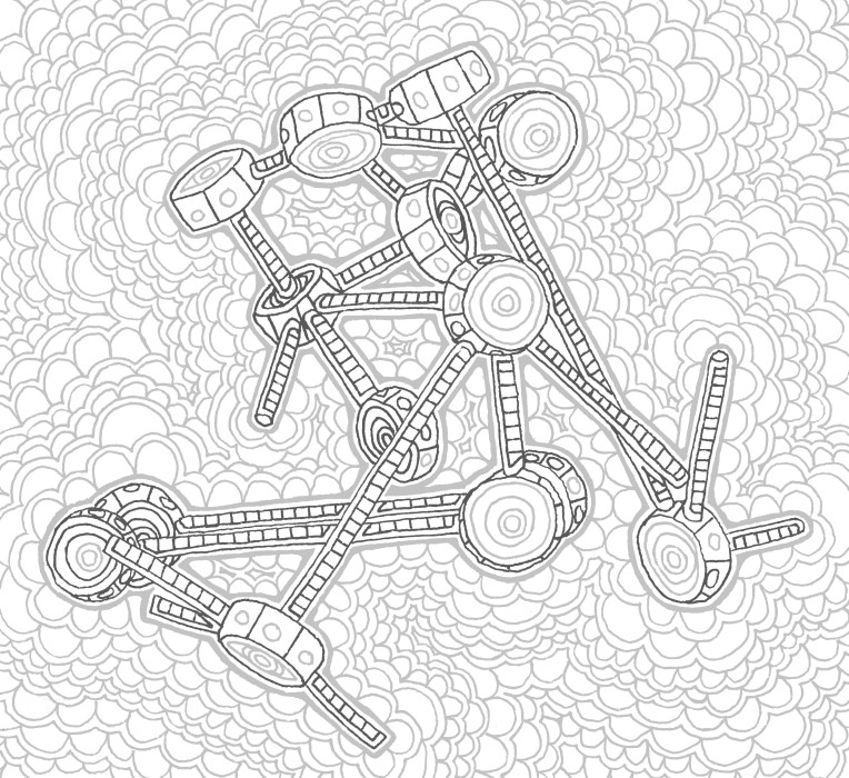 coloring page tinker toys by A G Johnson