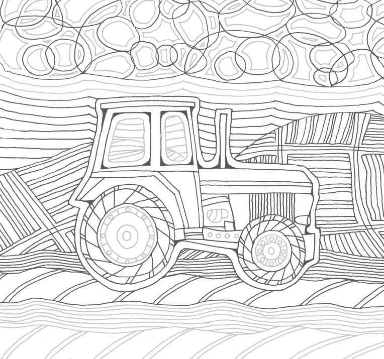 Coloring Page- Tractor by A G Johnson